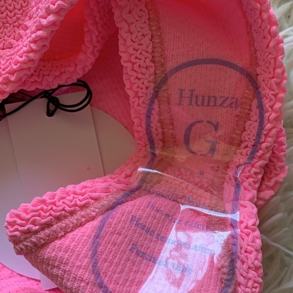 NWT Hunza g Juno twisted bikini set in bubblegum one size - Picture 6 of 8